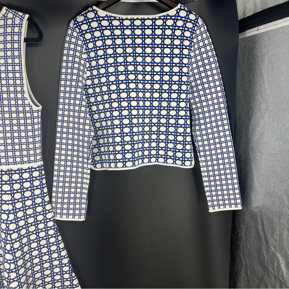 MATCHING SET - Zac Posen Knit Printed Jacket and Dress Set - Picture 15 of 17